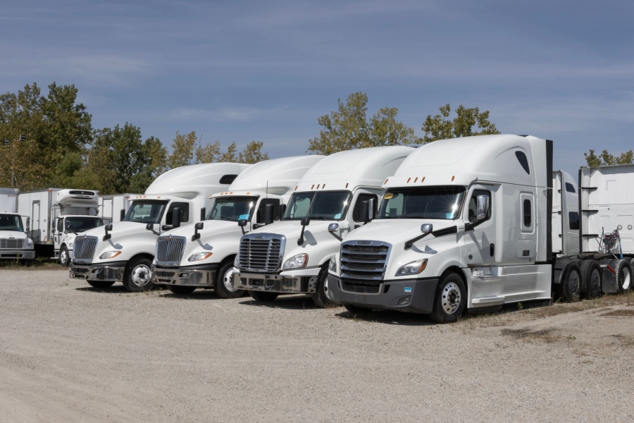 Used Commercial Trucks on Lot