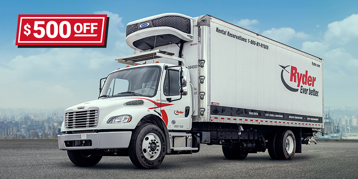 $500 off of a reefer truck rental promo
