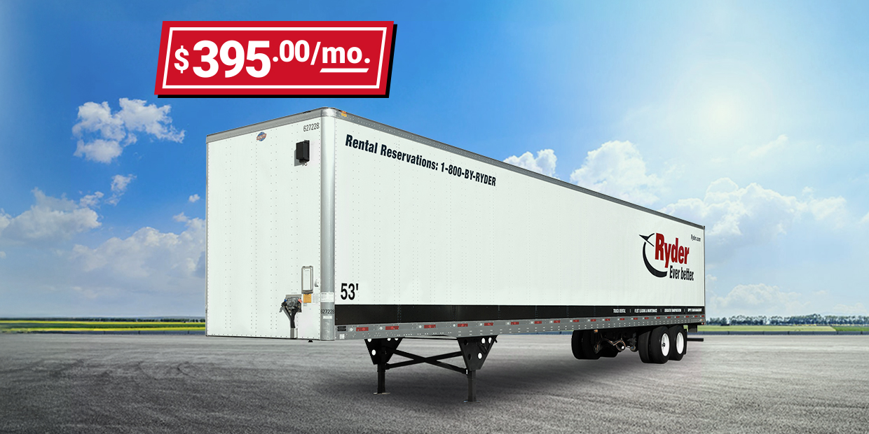Ryder $395/month tailer lease promo