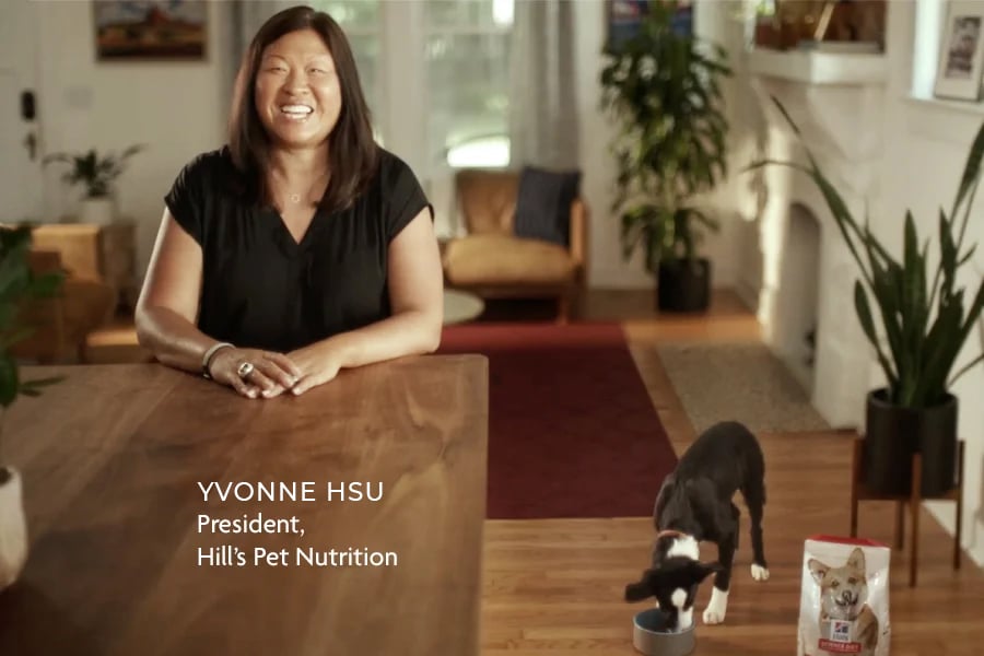 Yvonne Hsu of Hill's Pet Nutrition with her dog