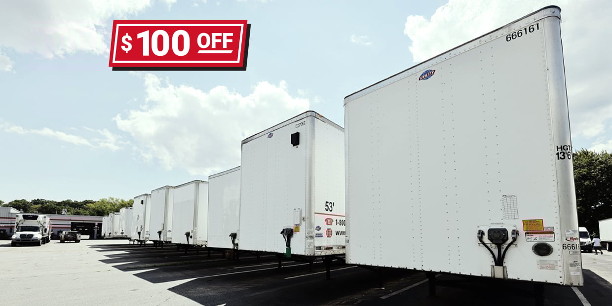 Ryder $100 off trailer rentals promo