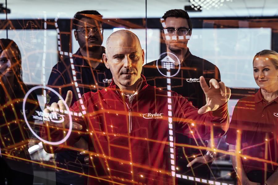 The Ryder team using technology driven port to door solutions