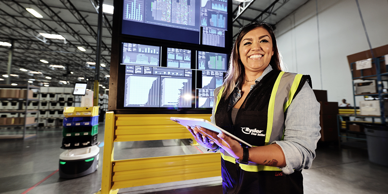 Ryder warehouse operator using Rydership technology to manage e-commerce inventory