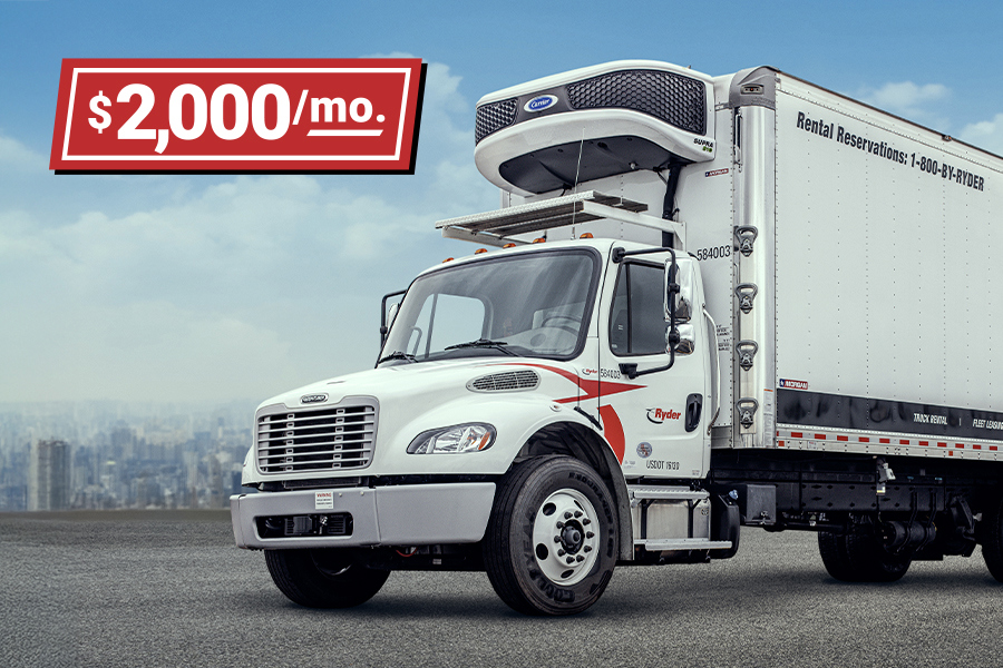Lease a reefer truck for $2,00 a month promo