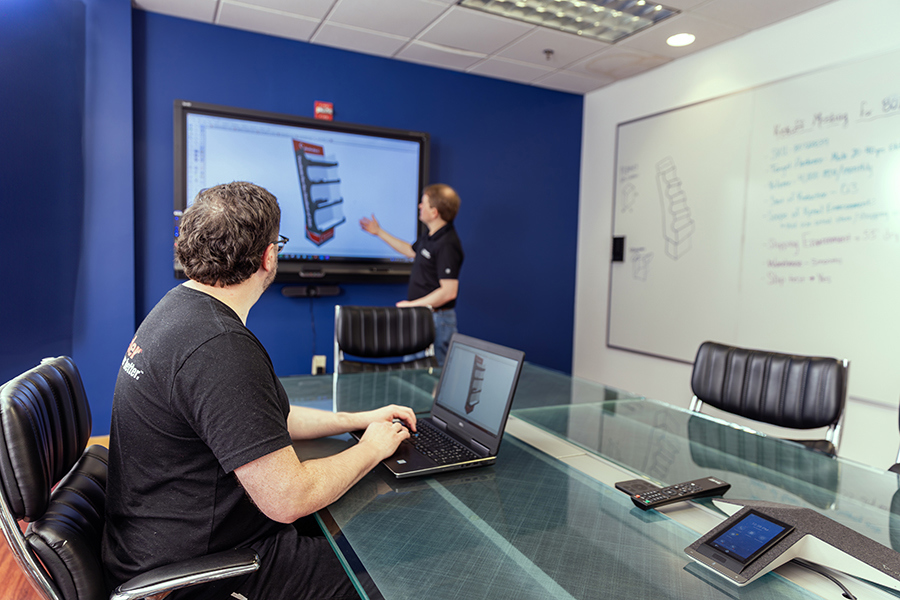 Engineers creating a new desplay design