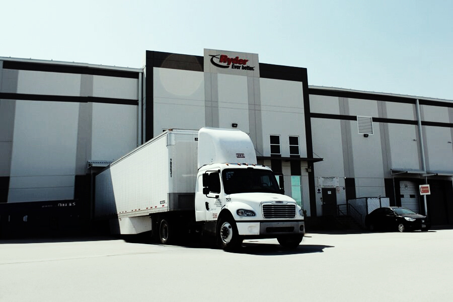 commercial truck at docking