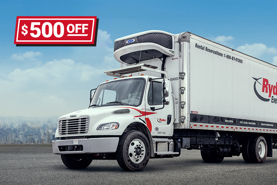 $500 off Ryder reefer rentals promo