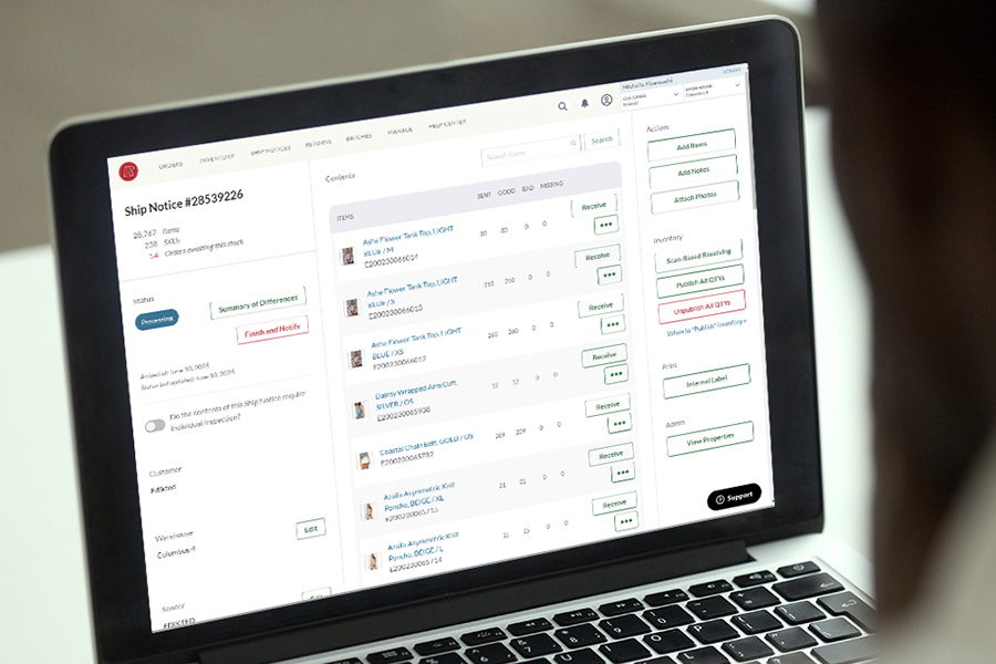 A customer using Rydership to view their supply chain ecosystem