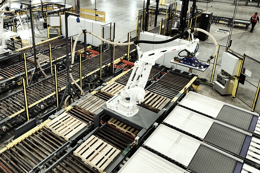 Warehouse automation being showcased in a Ryder warehouse