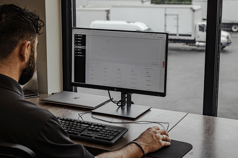 A customer viewing the Rydergyde dashboard