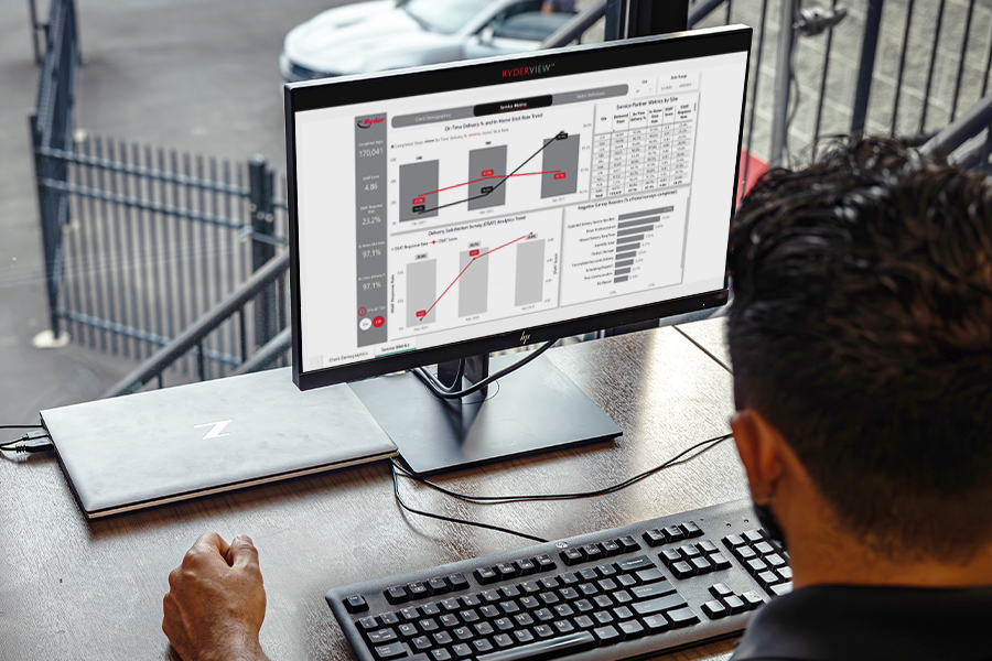 Customer using ryderview to track deliveries   Customer using ryderview to track deliveries