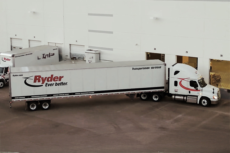 Video showcasing Ryder dry van trailers